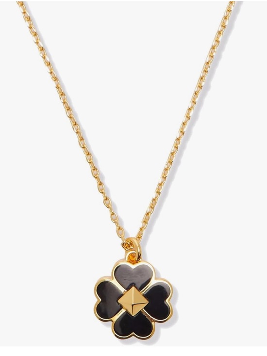 kate spade Jewelry - KATE SPADE NEW YORK Spades & Studs Enamel Mini Pendant Necklace Gold & Black